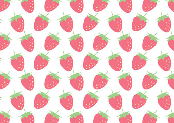 かわいい苺のシンプルなイラスト