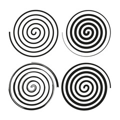 black spirals icons. Design element. Vector illustration.