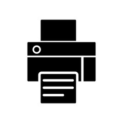 Printer vector icon flat illustration on white background