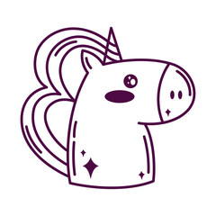 Cartoon unicorn animal
