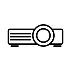 Projector vector icon flat illustration on white background 