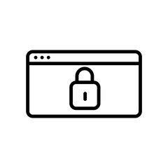 Web security vector icon flat illustration on white background..eps