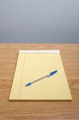 Vertical shot of a notebook on the table