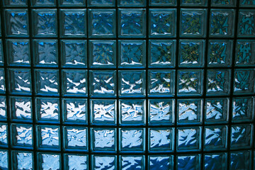 blue glass wall