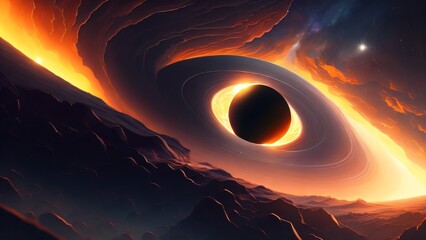 Buraco negro massivo no espaço