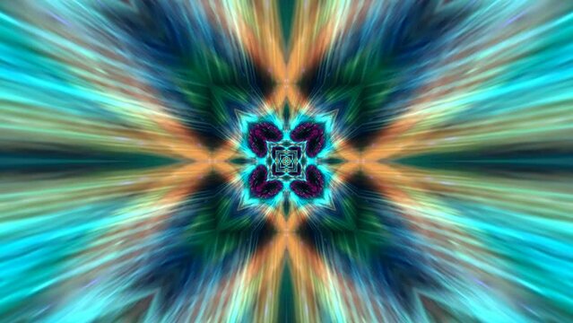 Abstract loop animation with colorful fractal pattern movements