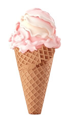 ice cream cone isolated on a transparent background