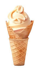 ice cream cone isolated on a transparent background