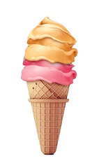 ice cream cone isolated on a transparent background