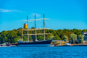 Historical ship Pommern in Mariehamn at Aland islands, Finland