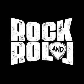 Rock end roll style banda musical vector logo