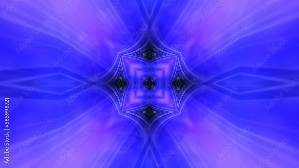 Wall mural Abstract loop animation with colorful fractal pattern movements