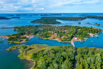 Foto op Canvas Panorama view of a landscape near Järsö at Aland archipelago in Finland © dudlajzov