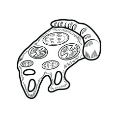 melted pizza icon