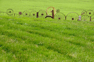 Wheel Fence at the Dahmen Barn