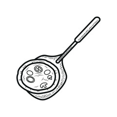 pizza in spoon icon
