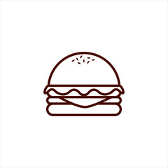 Humberger food illustration design vector
