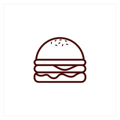 Humberger food illustration design vector