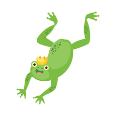 jumping frog with crown