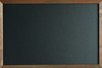 blank clean new chalkboard in wooden frame, blackboard for education school