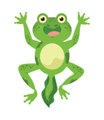 Jumping gecko mascot tropical