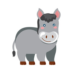 donkey cartoon farm animal