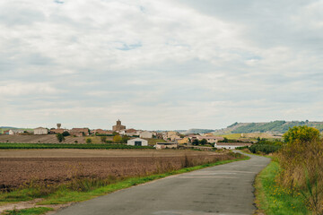 Fototapeta na wymiar hormilla spain - July 2022 small town of Najera in the province of Navarra