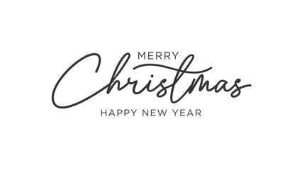 Vector illustration of a "Merry Christmas" sign on the white background