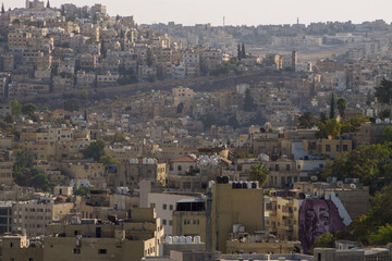 Amman, Jordan as seen from the Citadel ruins.