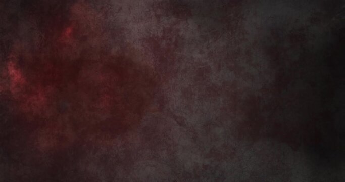 Animation of grunge textured effect in seamless pattern and red light spots against black background