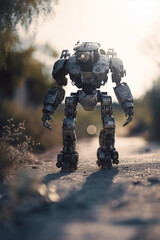 broken metal robot, technology