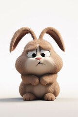 character rabbit, brown, sad