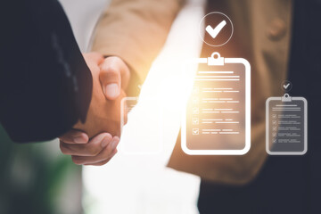businessman shaking hands indicating agreement business,business contract agreement,success and...
