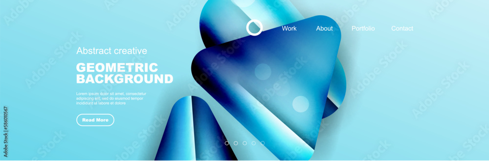 Wall mural abstract background for your landing page design. web page for website or mobile app wallpaper