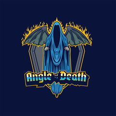 Vector illustration of grim reaper with premium quality stock vector