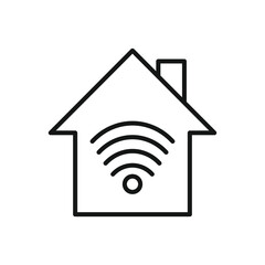 Editable Icon of Smart Home, Vector illustration isolated on white background. using for Presentation, website or mobile app