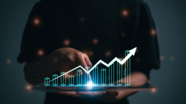 Business Intelligence concept - data analysis, management tools, intelligence, corporate strategy creation, data-driven decision making..