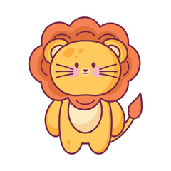 Cute lion kawaii