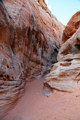 Entering the slot vertical - Valley of Fire State Park, Nevada