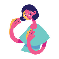 young woman character