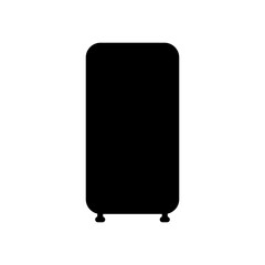 Refrigerator silhouette icon, vector illustration in trendy style. Editable graphic resources for many purposes.