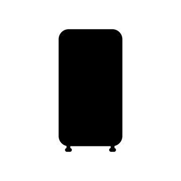 recommend clip art: Refrigerator silhouette icon, vector illustration in trendy style. Editable graphic resources for many purposes.