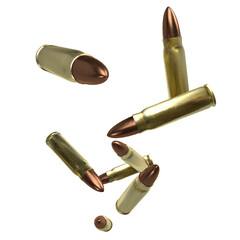 The Bullets falling png image for war or crime concept
