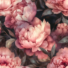 pink peony flower,Beautiful pink watercolor peonies ,pink, organza, lines, splashes, wallpaper, texture, Ai generated 