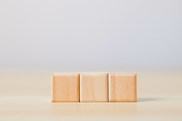 Wooden block, concept of successful business and finance