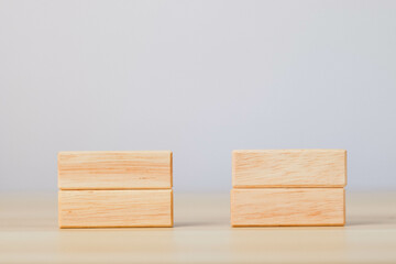 Wooden block, concept of successful business and finance