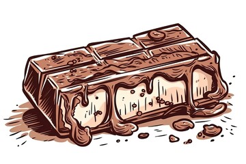 delicious chocolate cake with rich chocolate icing created with Generative AI technology