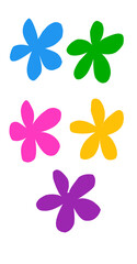 Fototapeta na wymiar set of colorful flower