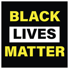 Black lives matter simple typography poster design.