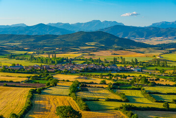 Panorama view of Spanish village Bailo